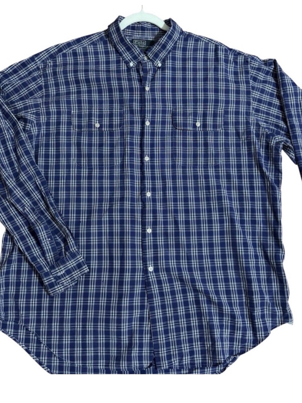 Ralph Lauren Blue Plaid Button-Down Shirt - Men's